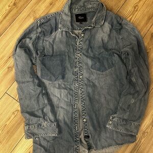 Rails Faded Blue Denim Shirt